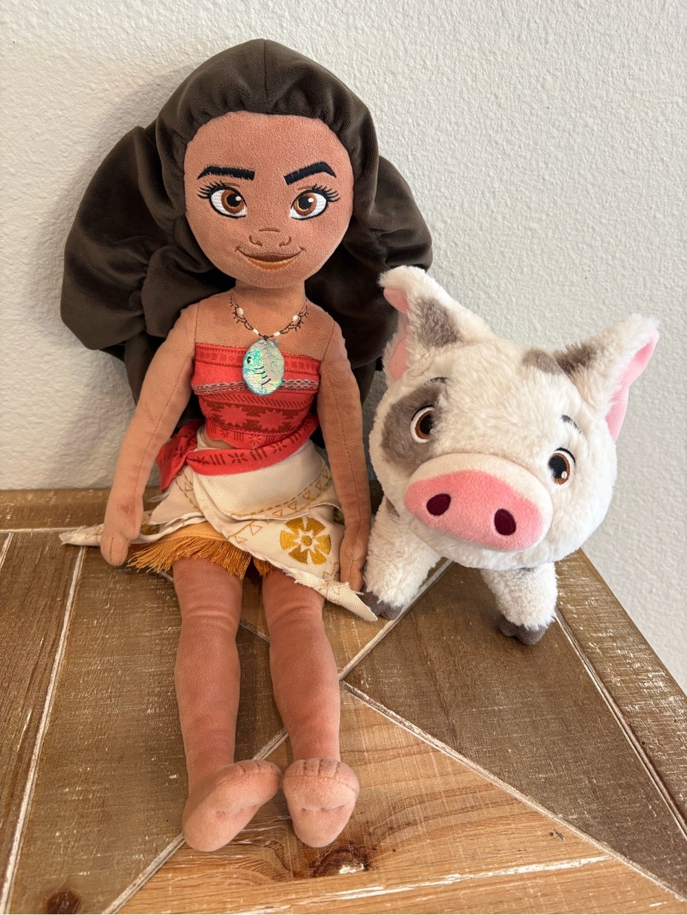 Moana Plush Doll and Pua Plush Toy Set Disney Store Princess Stuffed Animals